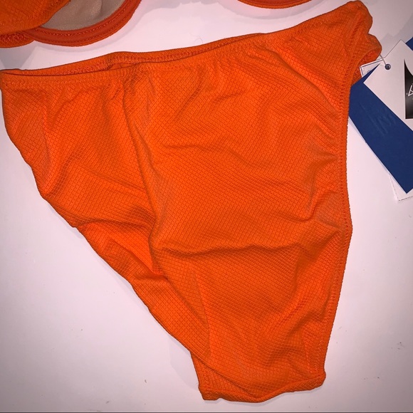 NWT 90s Vintage Orange Bow Underwire Bikini Set - Picture 7 of 9